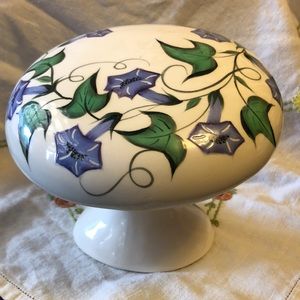 Handmade signed porcelain mushroom